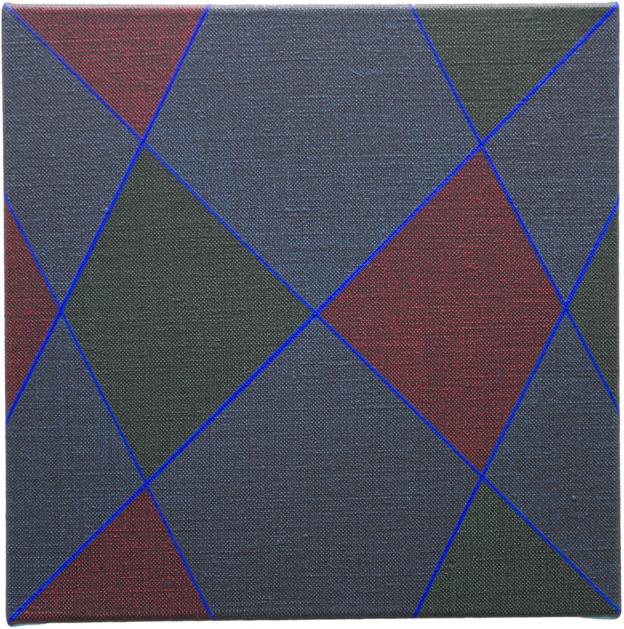 Blue Madonna, 2016, acrylic on flax 30cm x 30cm